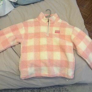 Dairy Boy Mountain Oversized Sherpa Fleece Pink Lemonade